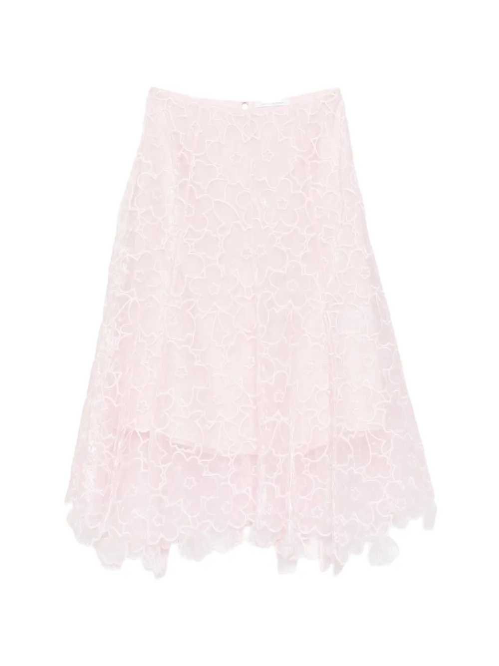 Cecilie Bahnsen Flavie floral-embroidered skirt - Rosa