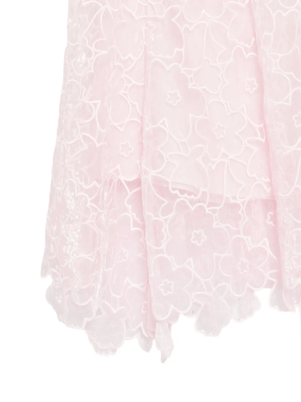 Cecilie Bahnsen Flavie floral-embroidered skirt Roze