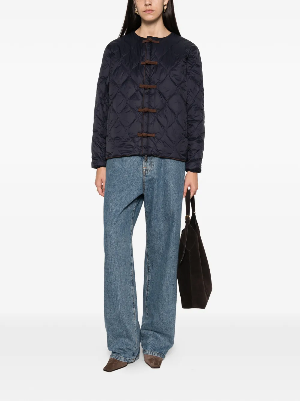 Taion quilted toggle-fastening jacket - Bleu