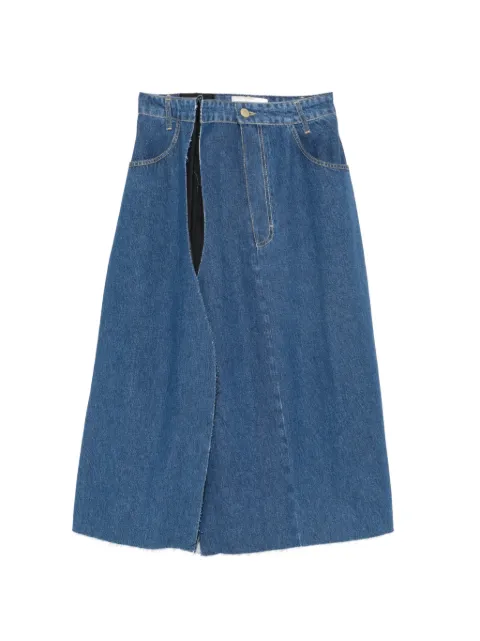 LITKOVSKA deconstructed-effect raw-cut skirt