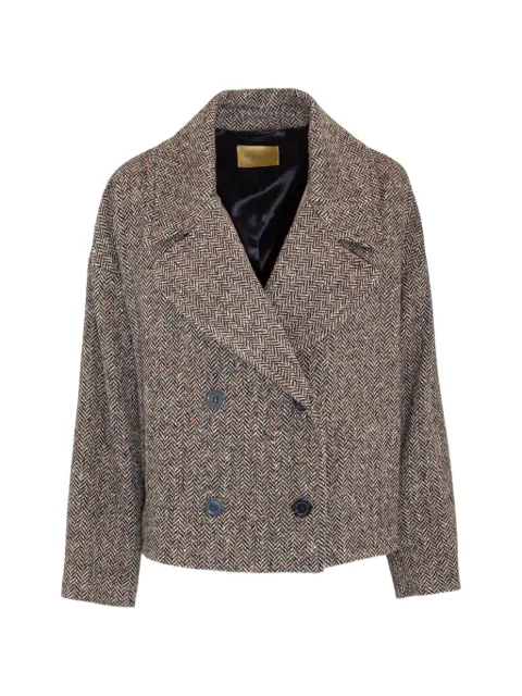 MOMONÌ herringbone double-breasted jacket