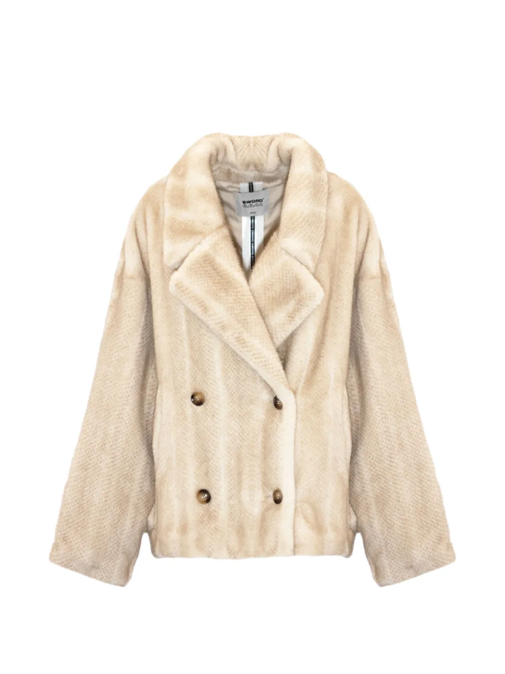 Sword ribbed faux-fur coat - Toni neutri