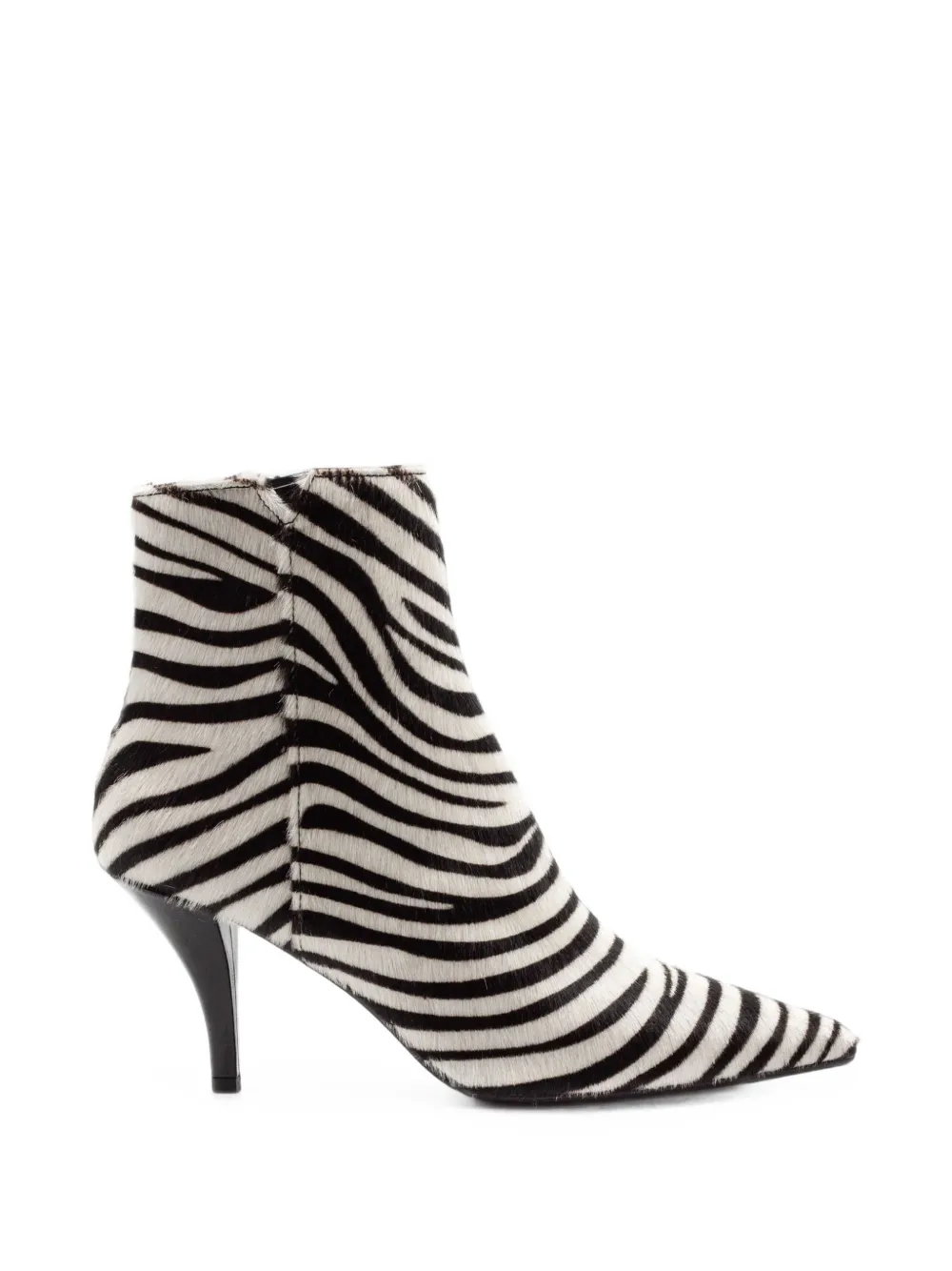 Chantal zebra-print pony hair ankle boots
