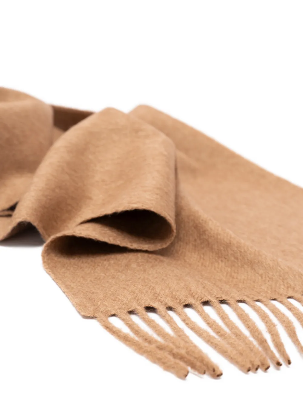 Prada fringed silk scarf Beige