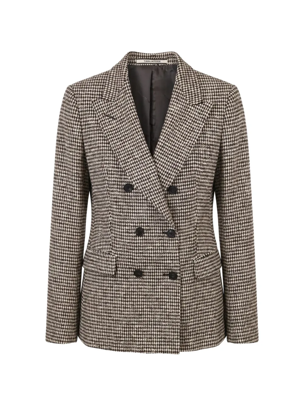 Tagliatore Coreen houndstooth double-breasted blazer - Brown