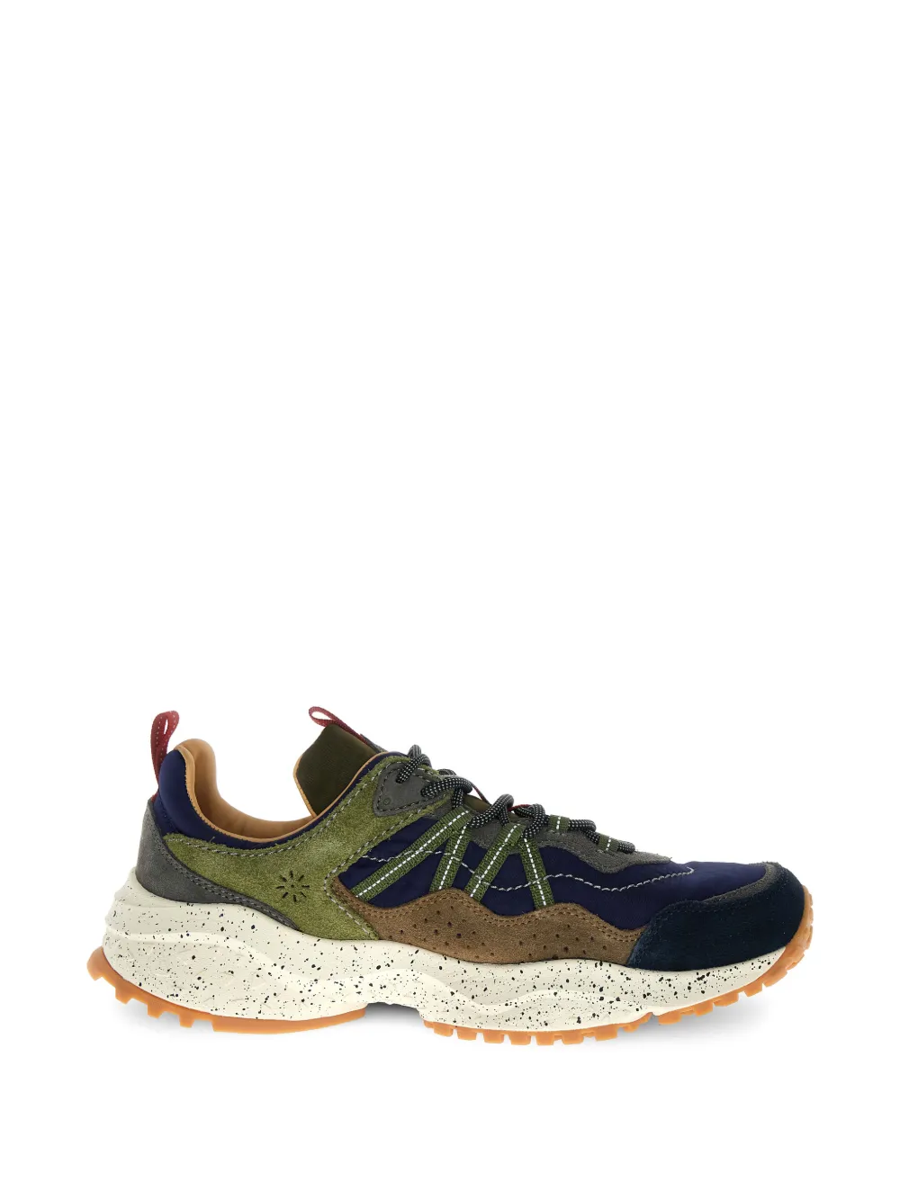 FLOWER MOUNTAIN Sanchia Uni suede panelled sneakers - Verde
