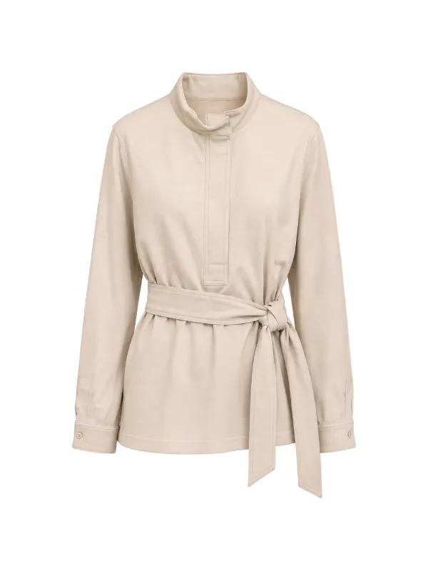 Twp Tamzin Belted Blouse in Neutrals