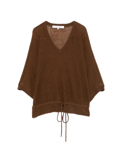absolut cashmere Jannah drawstring-waist V-neck sweater