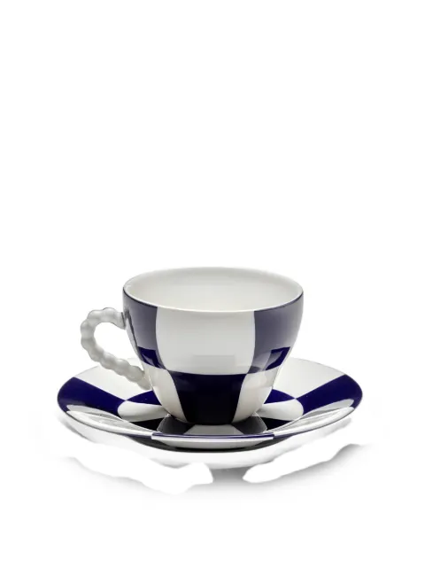 Serax Fête Des Bêtes checkered cup and saucer set