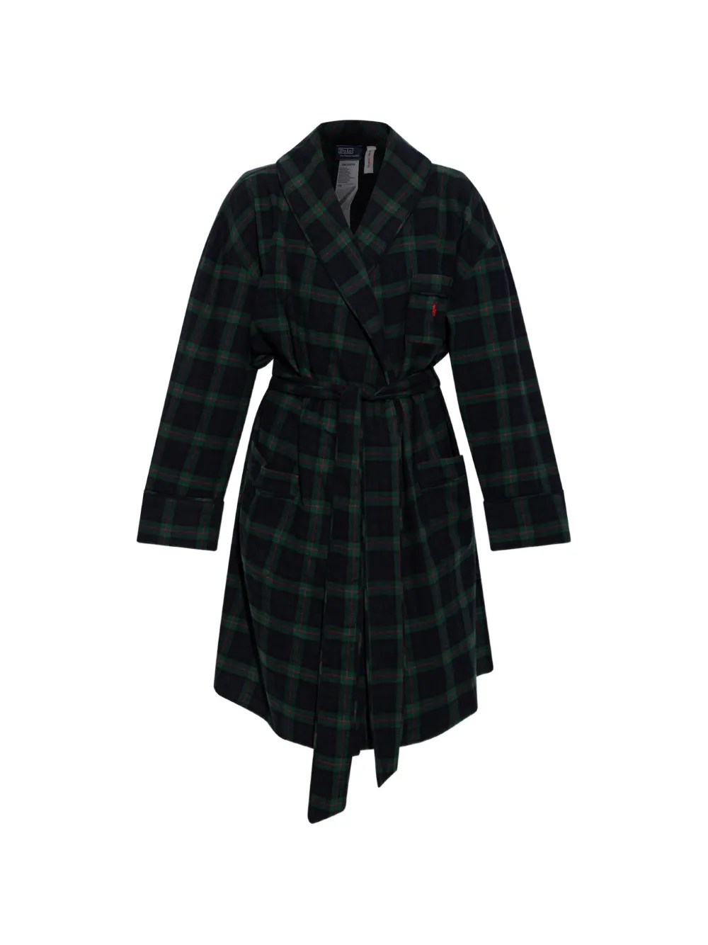 Polo Ralph Lauren plaid-print cotton robe - Nero
