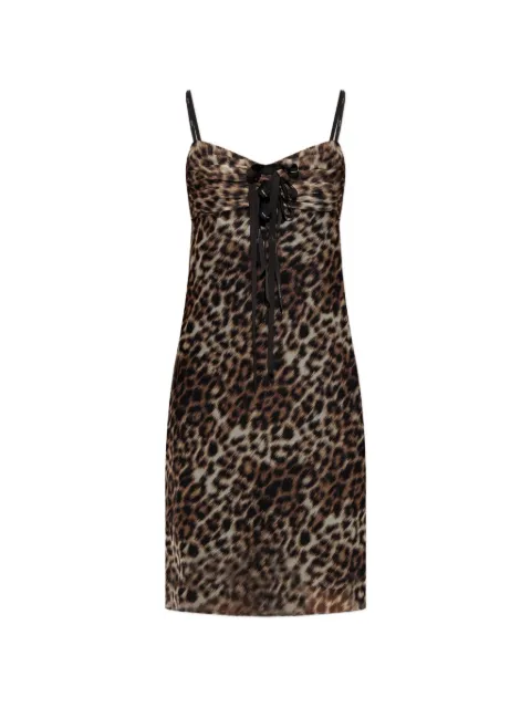 Marc Jacobs leopard-print bow-detail mini dress