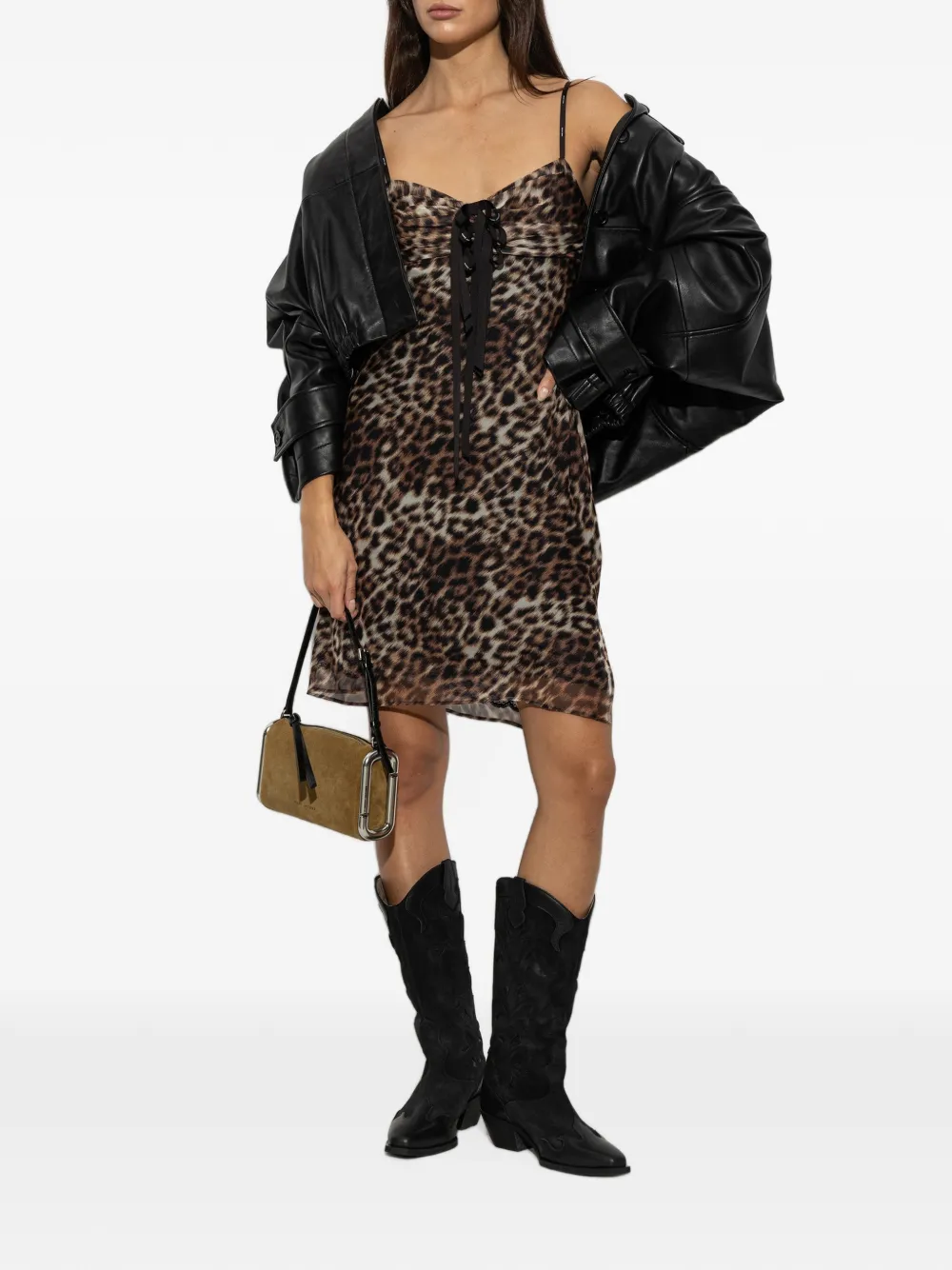 Marc Jacobs Jurk met luipaardprint Bruin
