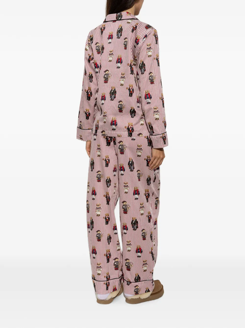 Polo Ralph Lauren Polo Bear gestreepte pyjama Rood