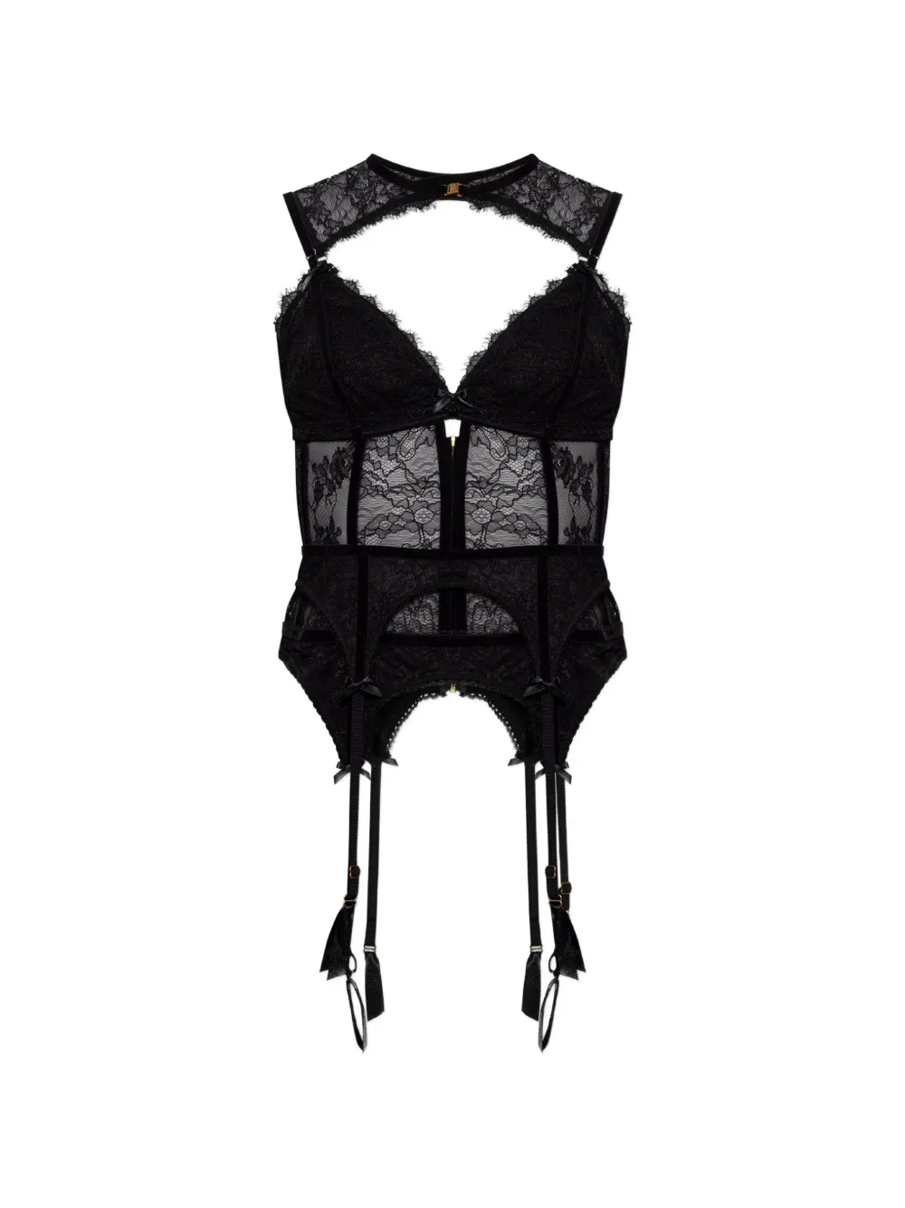 ZIMMERMANN lace corset top - Nero