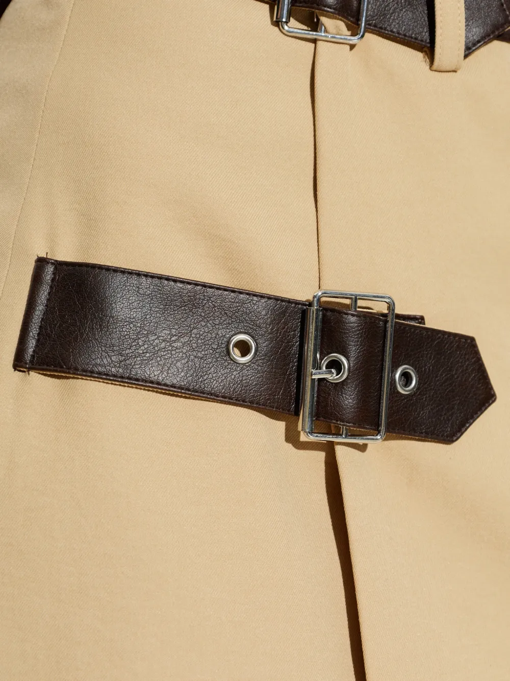 Baum Und Pferdgarten Svea mini-rok met gespdetail Beige