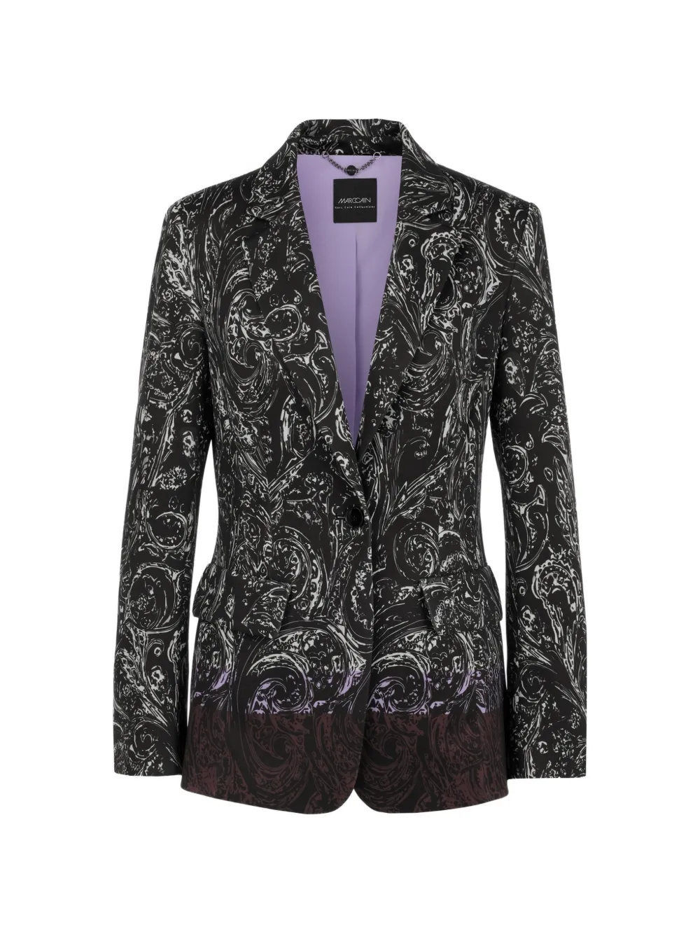 Marccain All-over Print Blazer In Black
