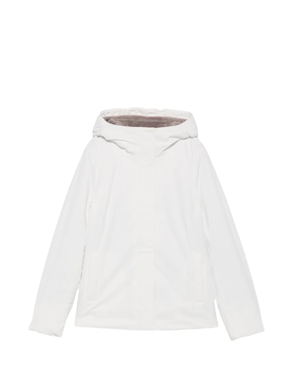 K-Way hooded faux-fur-lined jacket Wit