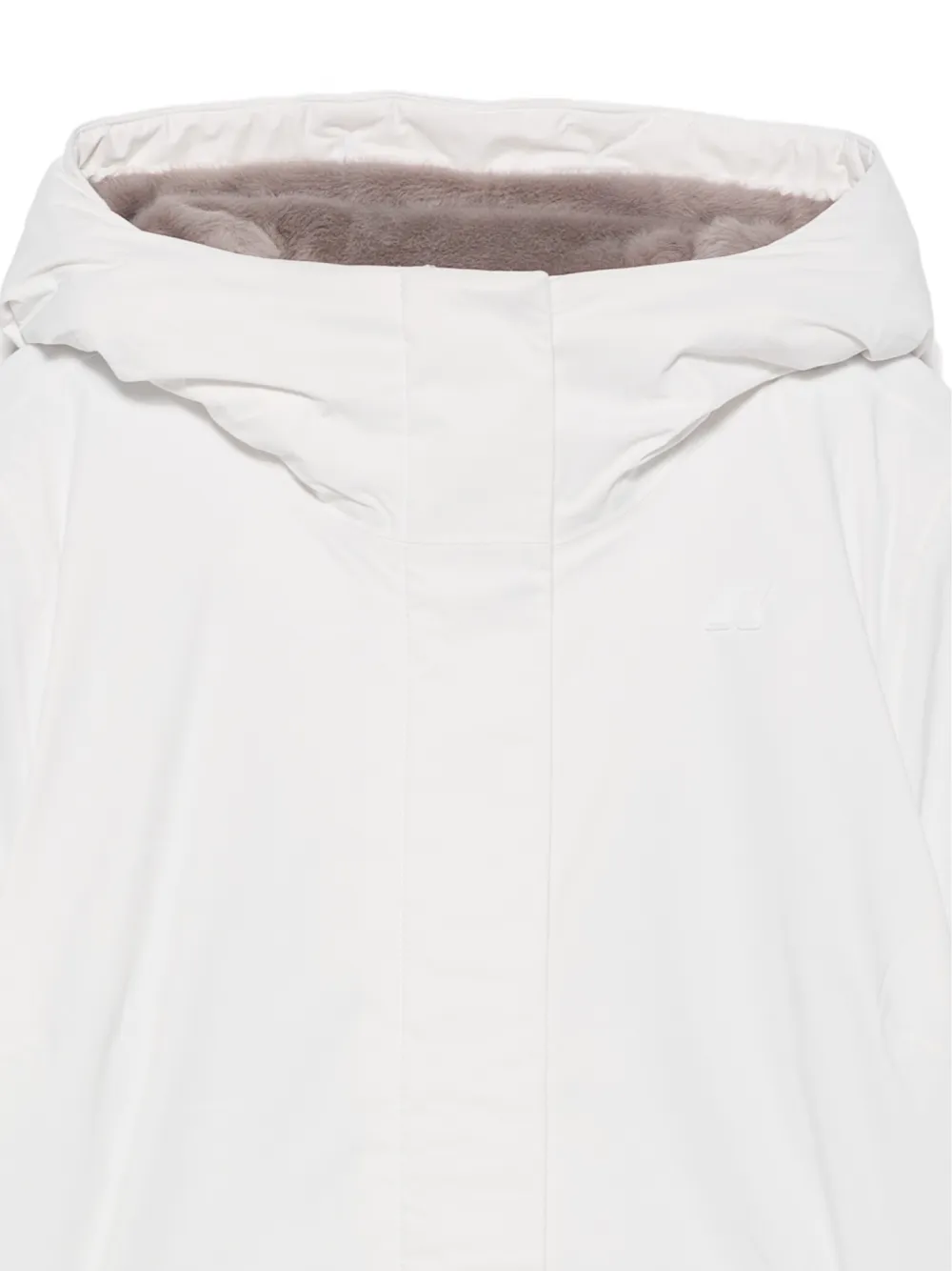 K-Way hooded faux-fur-lined jacket Wit