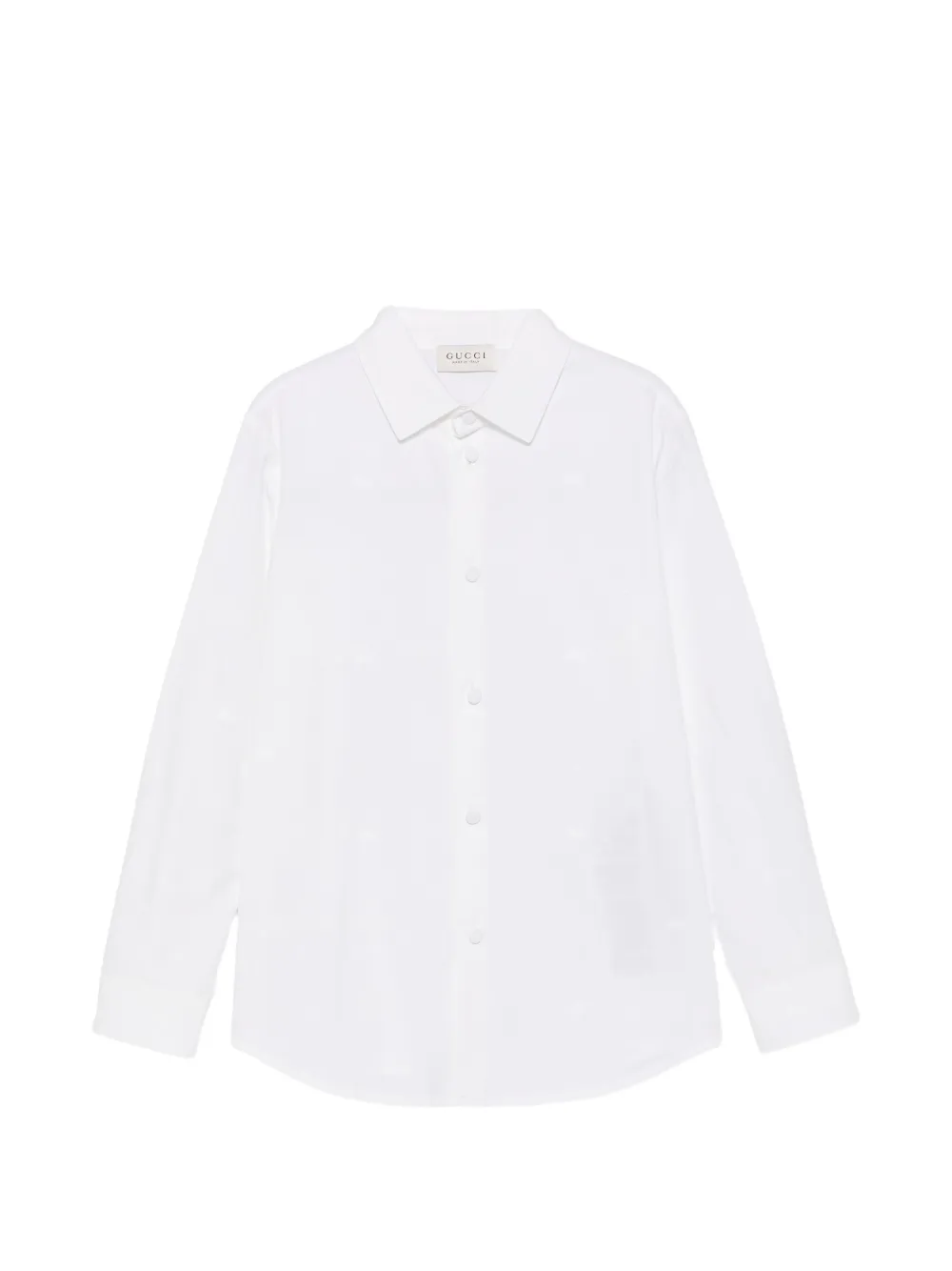 Gucci Kids logo-embroidered shirt Wit