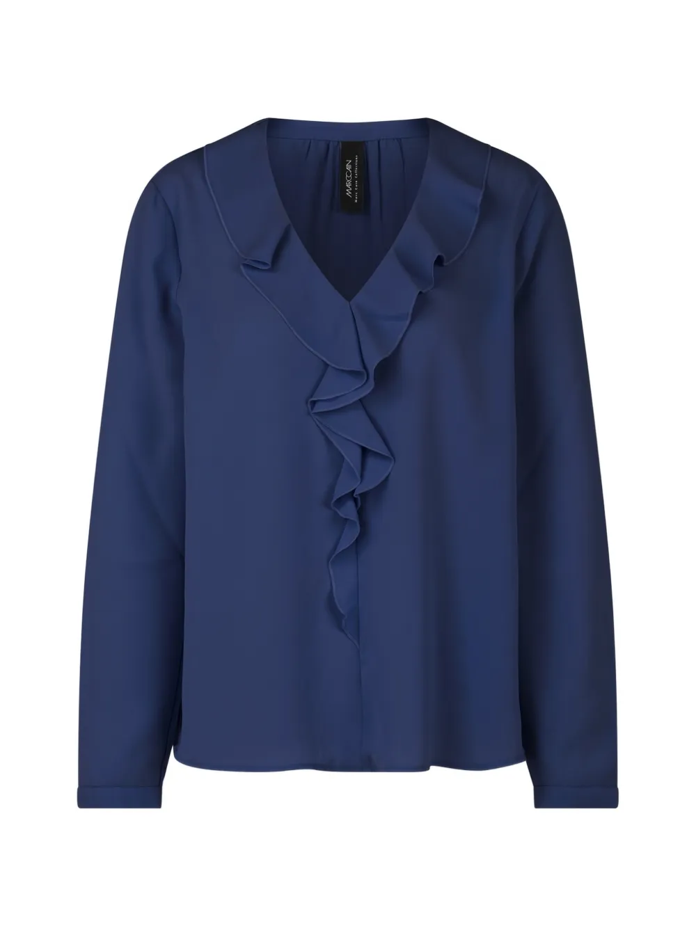 MARCCAIN ruffled V-neck blouse - Blu