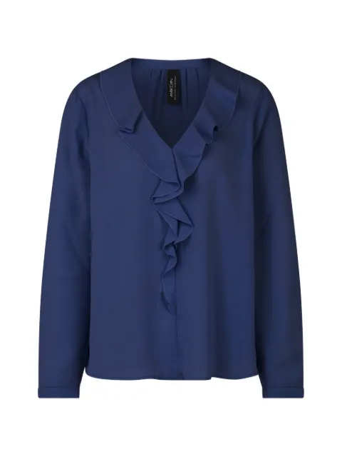 MARCCAIN ruffled V-neck blouse
