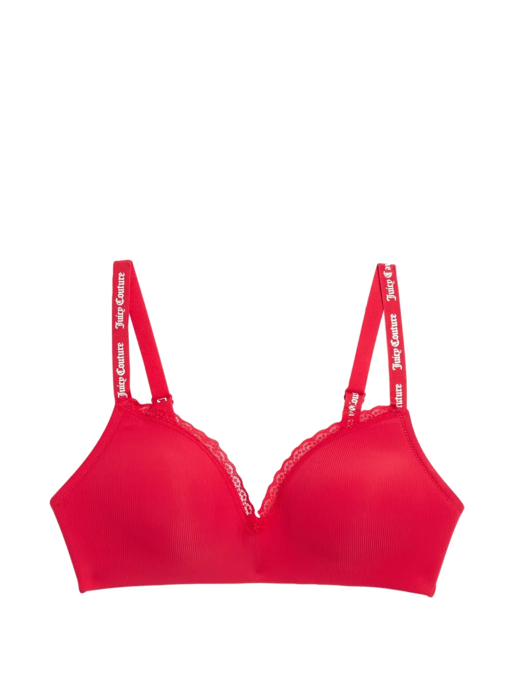 Juicy Couture ribbed lace-trim bralette - Rosso