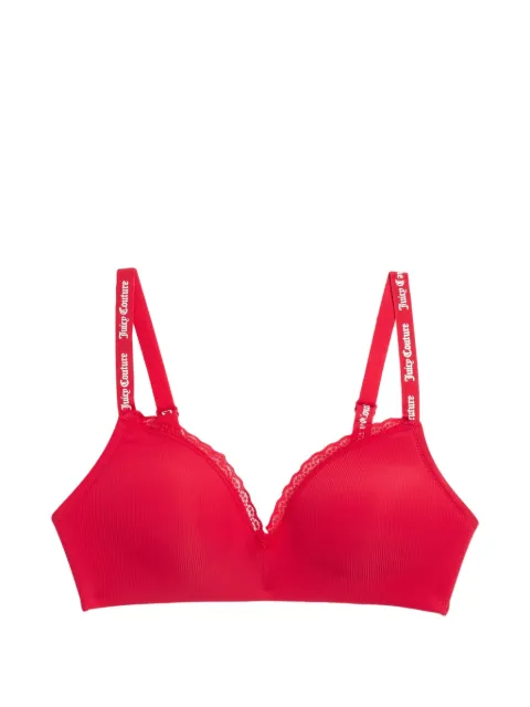 Juicy Couture ribbed lace-trim bralette