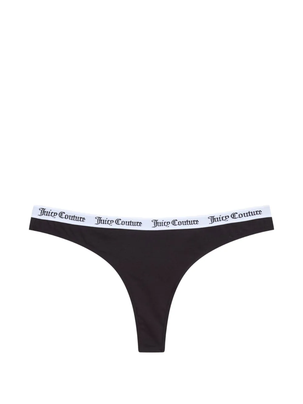 Juicy Couture logo-waistband thongs (set of three) - Nero