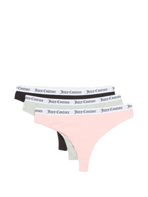 Juicy Couture g-streng med logobånd (sæt med tre)