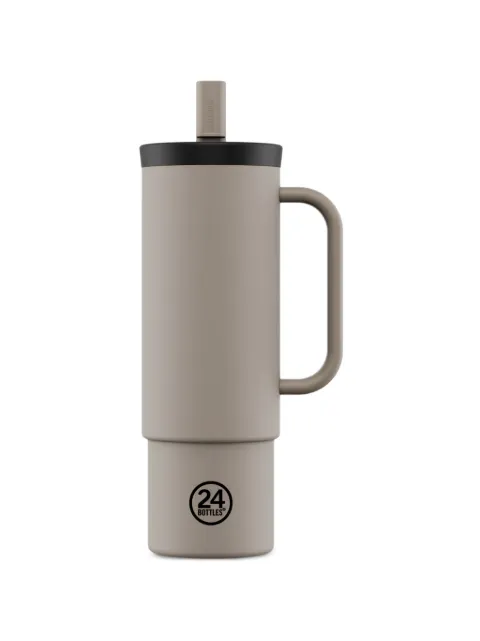 24bottles Linen logo-print straw cup