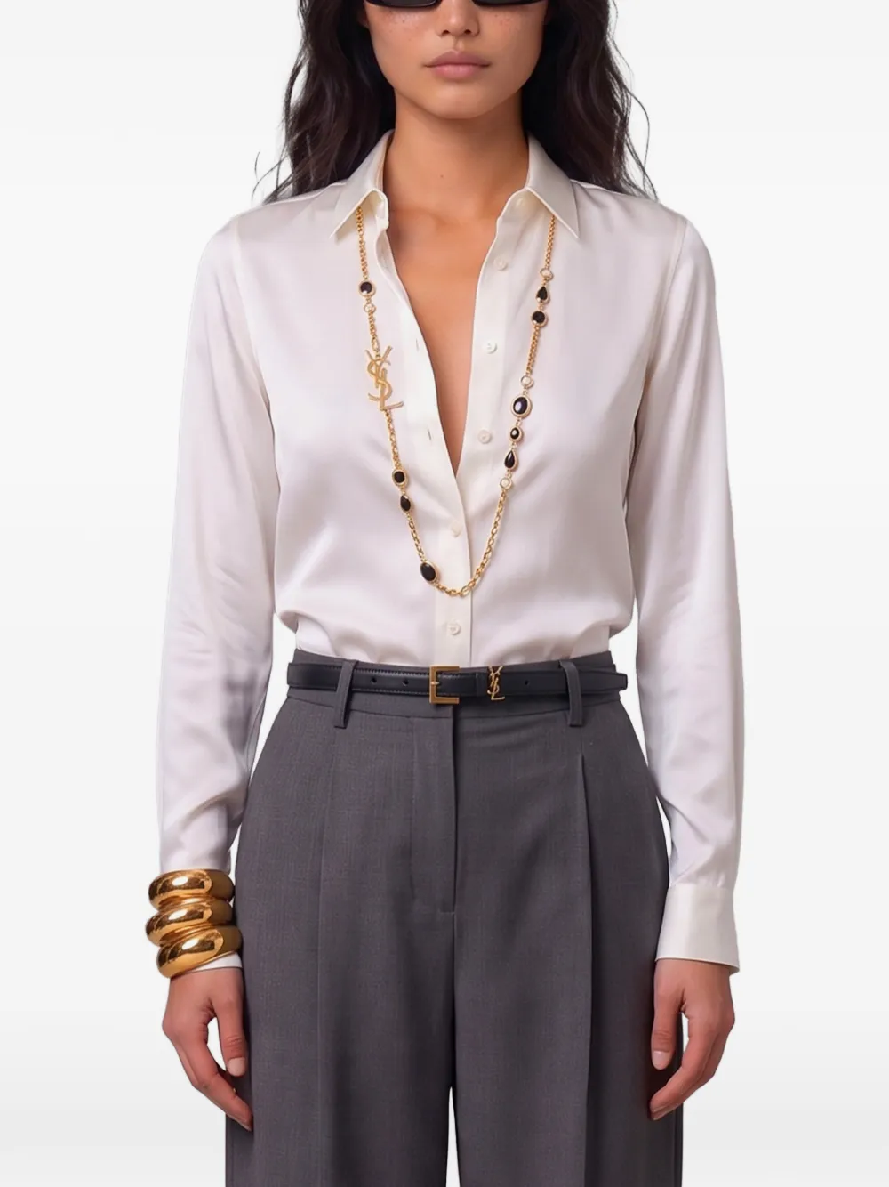 SUTTON NEW YORK button-up silk shirt