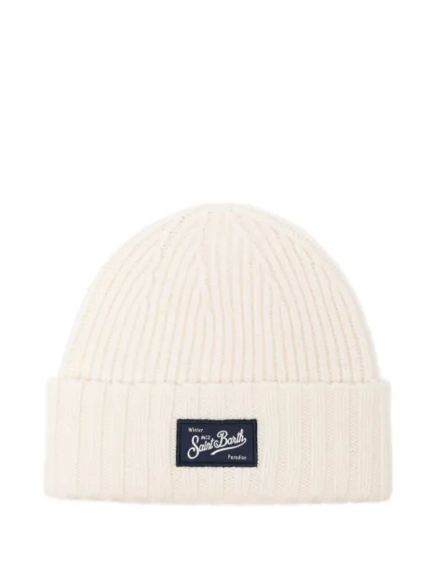 MC2 Saint Barth gorro tejido de canalé con parche del logo