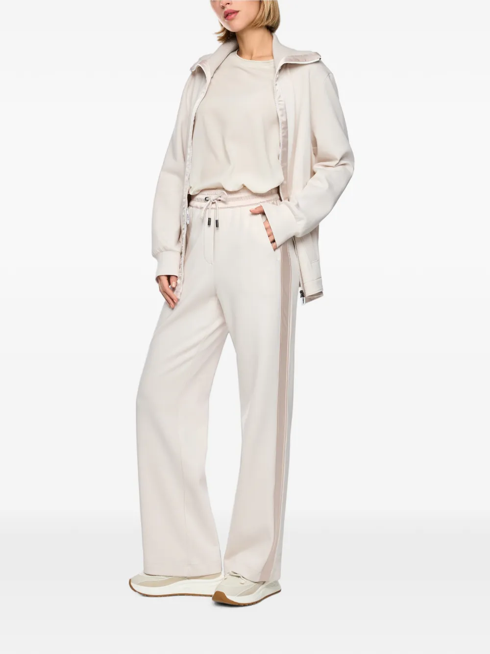 MARCCAIN Washington broek met satijnen afwerking Beige