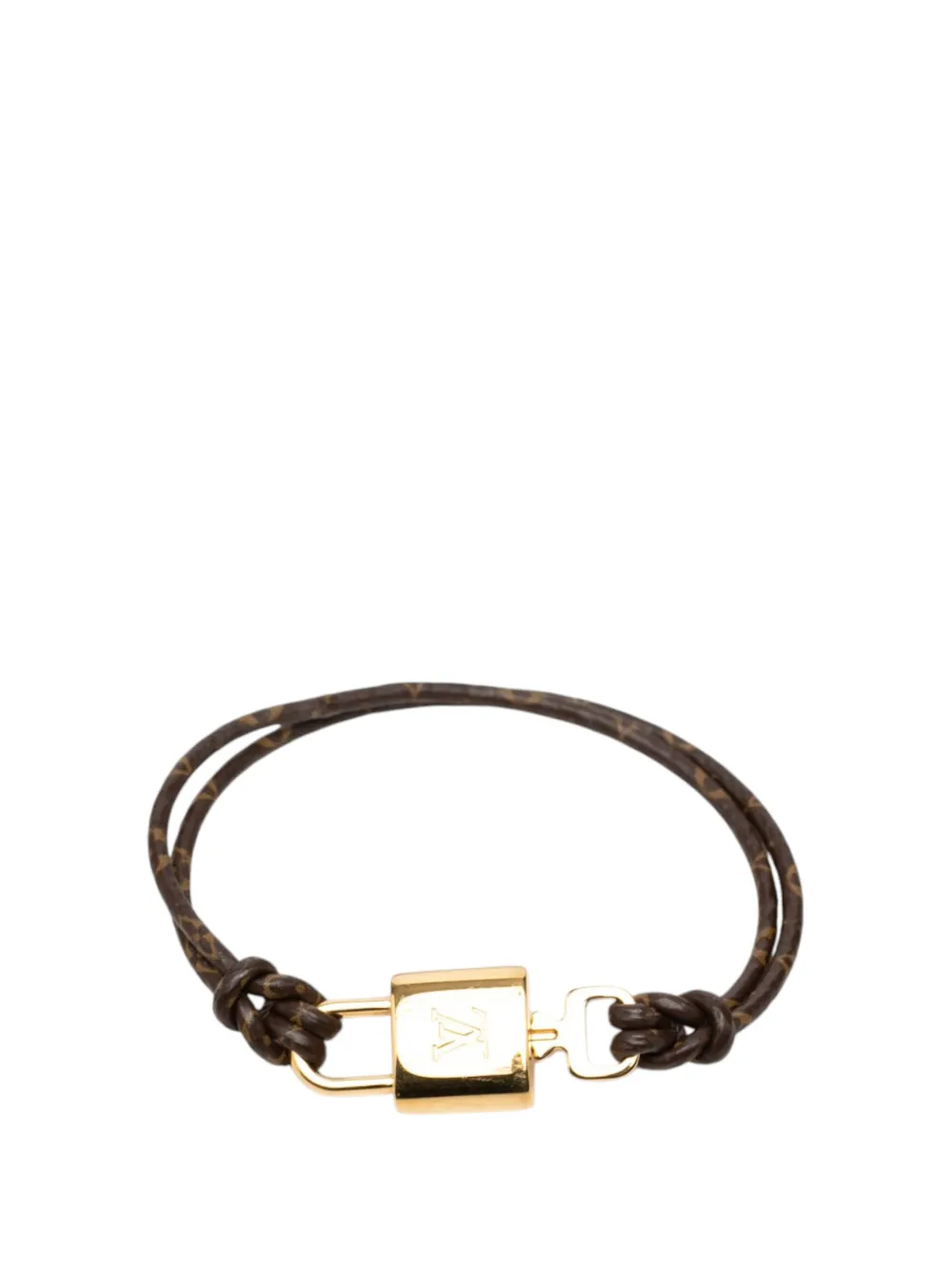 Louis Vuitton Pre-Owned bracelet monogrammé Padlock Bracelet 17 (2020-2026) - Marron