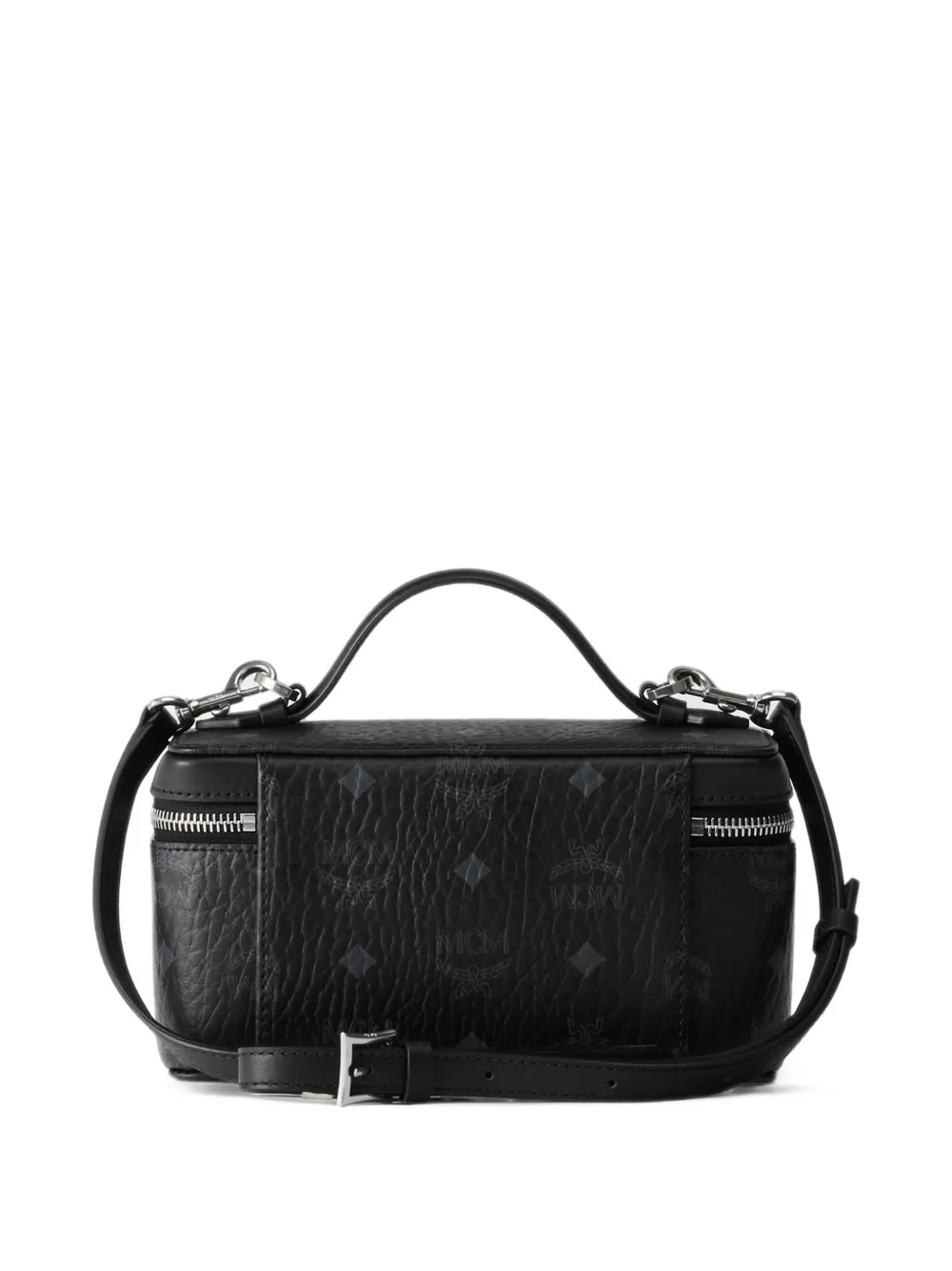 MCM mini Rockstar Visetos vanity case Zwart