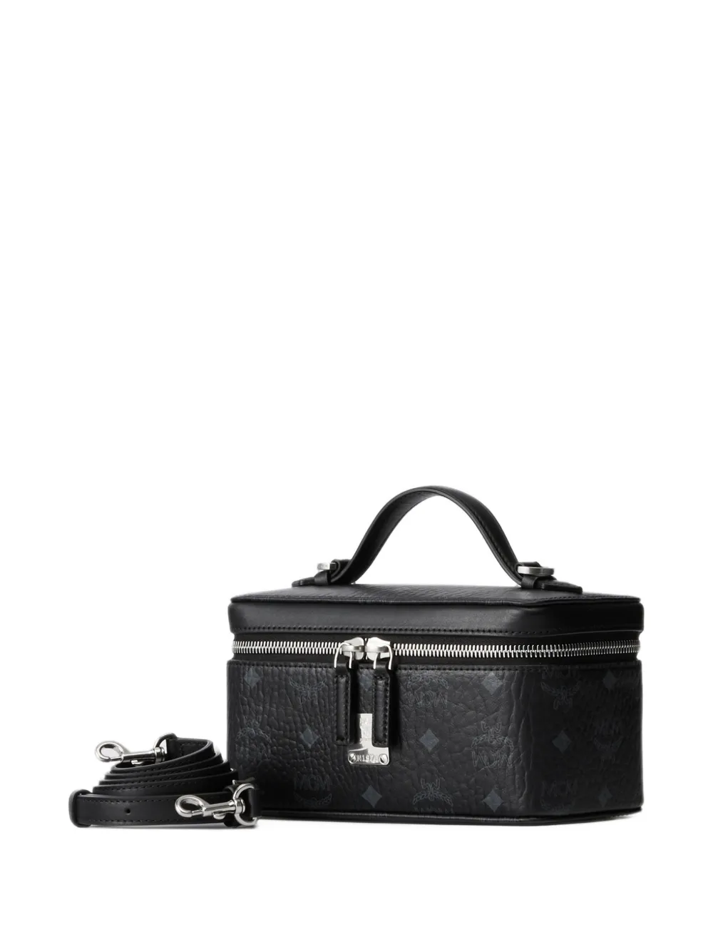 MCM mini Rockstar Visetos vanity case Zwart