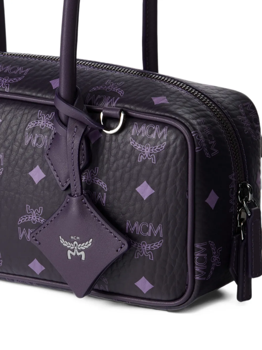 MCM small Aren East West Visetos shoulder bag Paars