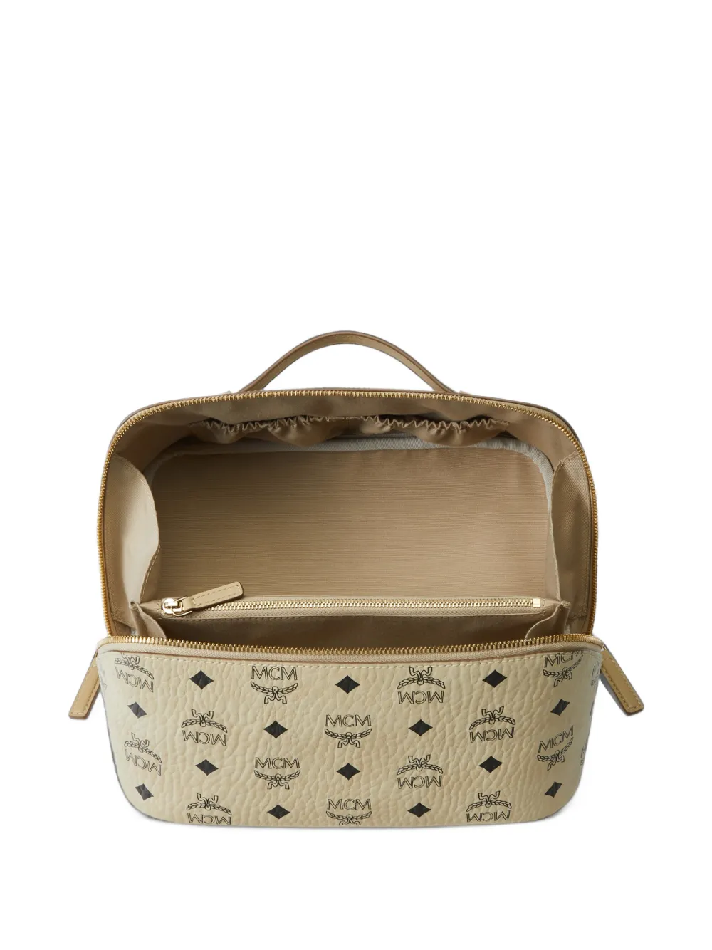 MCM Visetos Ottomar toiletry bag Beige