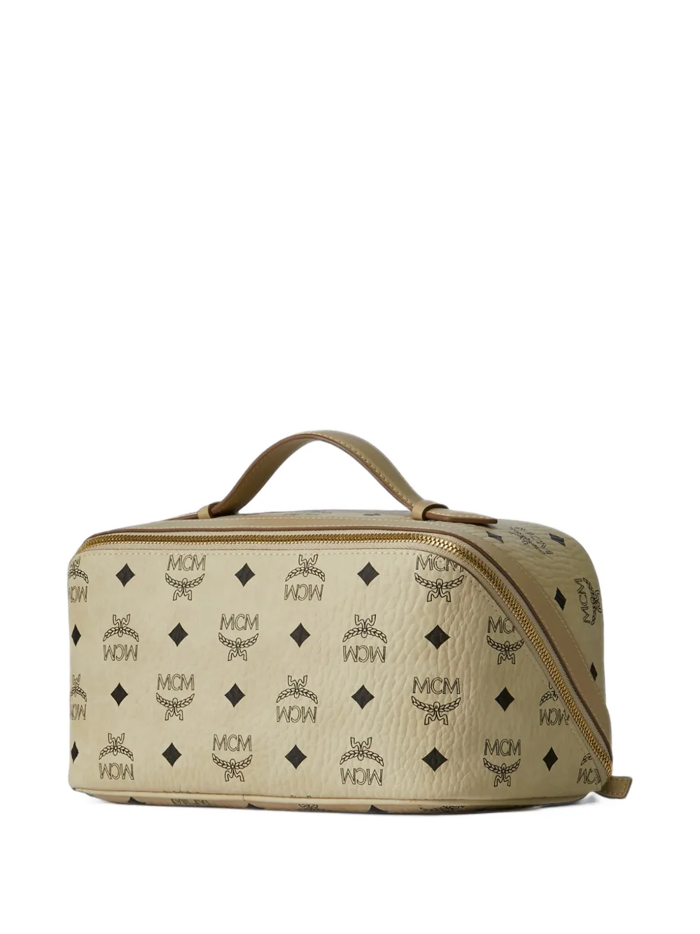 MCM Visetos Ottomar toiletry bag Beige