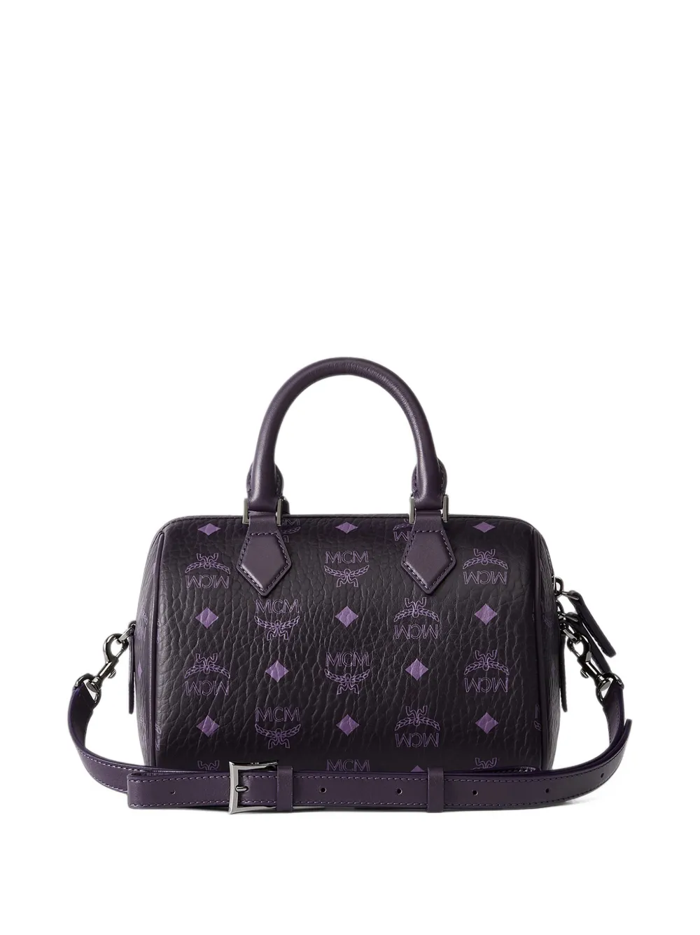 MCM small Ella Boston Visetos tote bag Paars