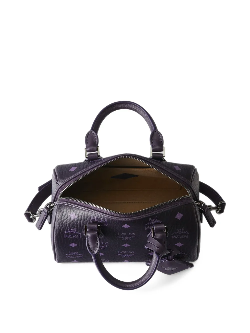 MCM small Ella Boston Visetos tote bag Paars
