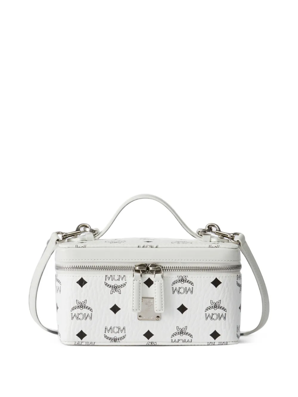 MCM mini Rockstar Visetos vanity case - Bianco