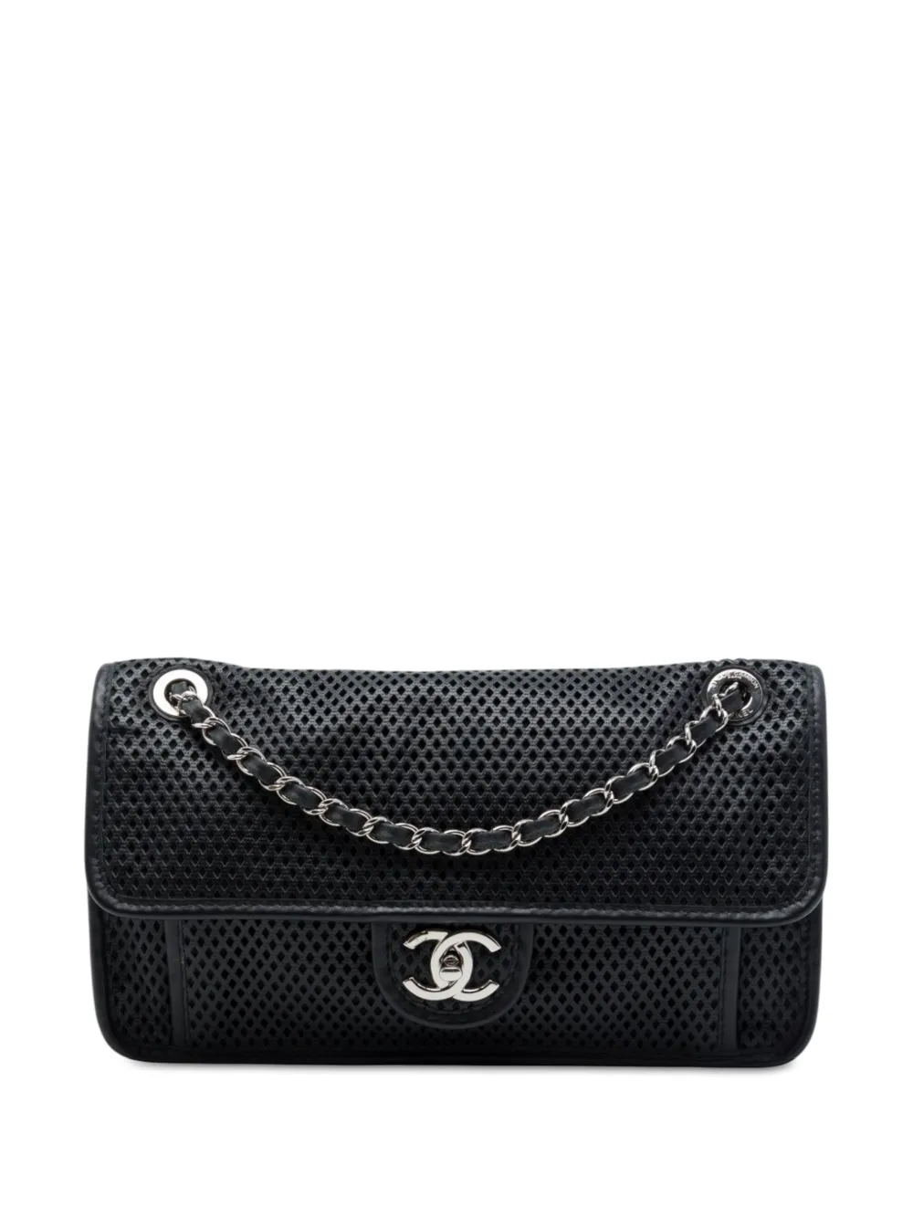 CHANEL Pre-Owned 2012-2013 Medium Perforated Calfskin Up In The Air Flap shoulder bag - Nero
