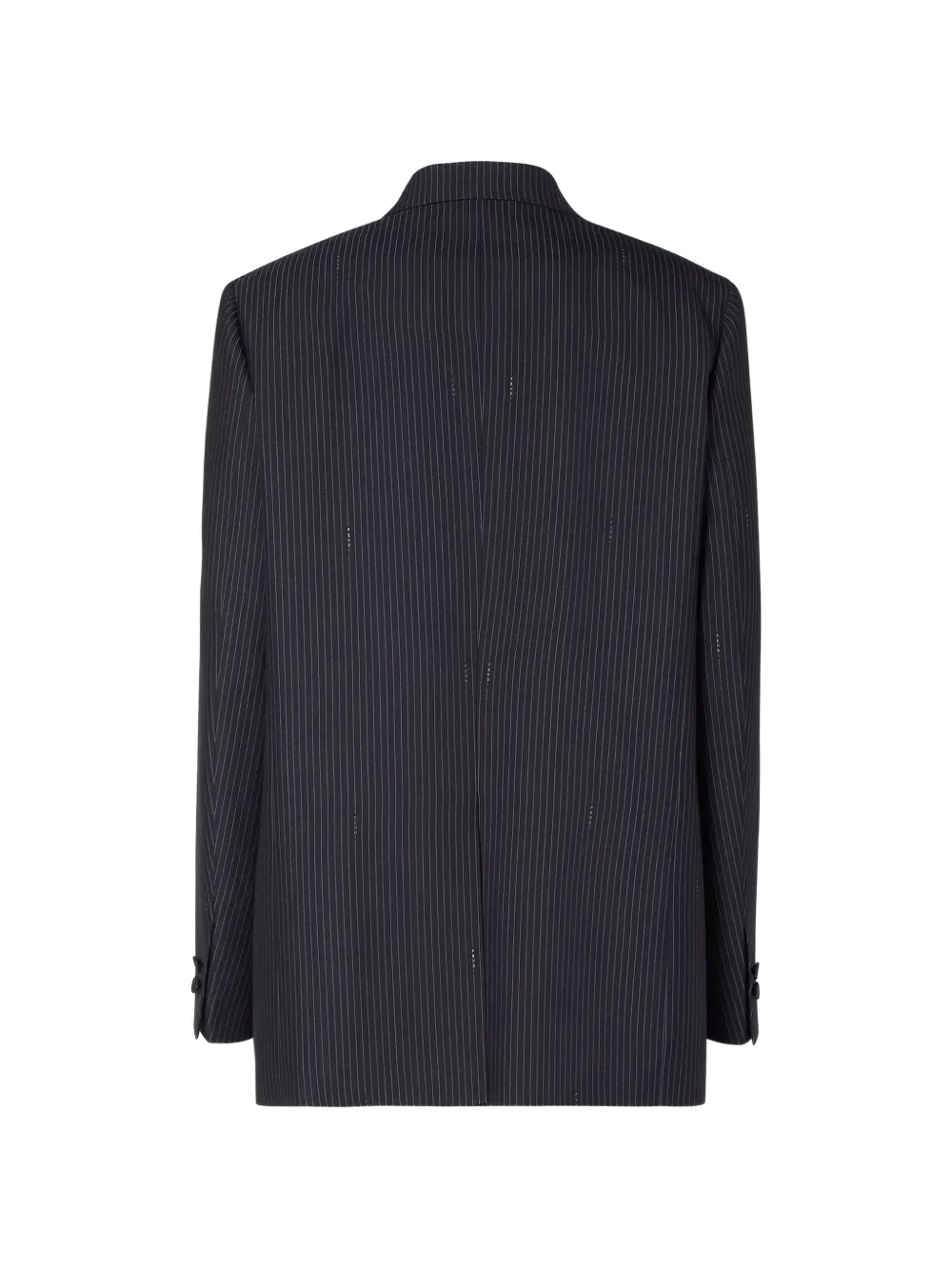 FENDI Blazer met krijtstreep en dubbele rij knopen Blauw