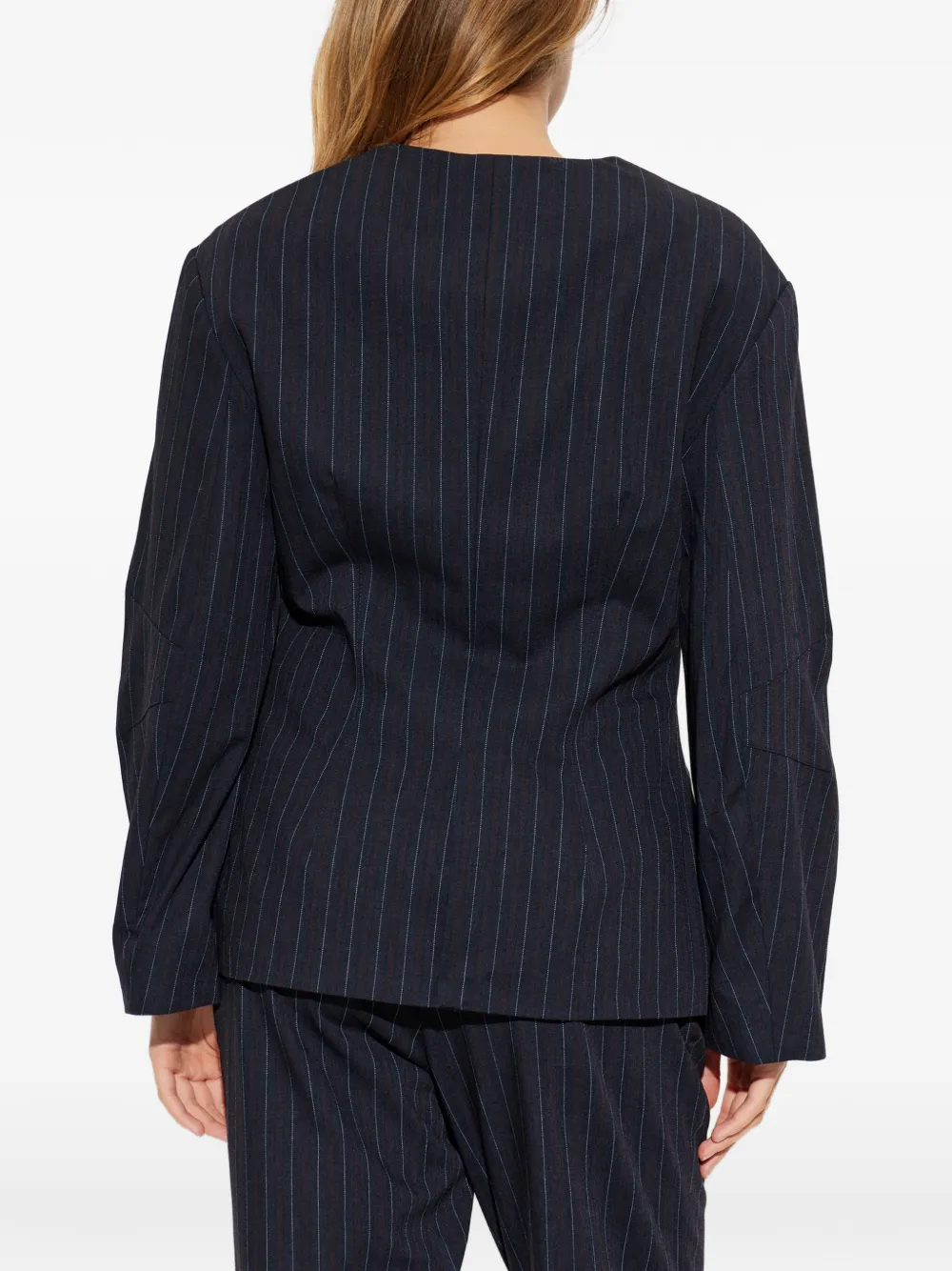 Baum Und Pferdgarten Botilma blazer met krijtstreep Blauw