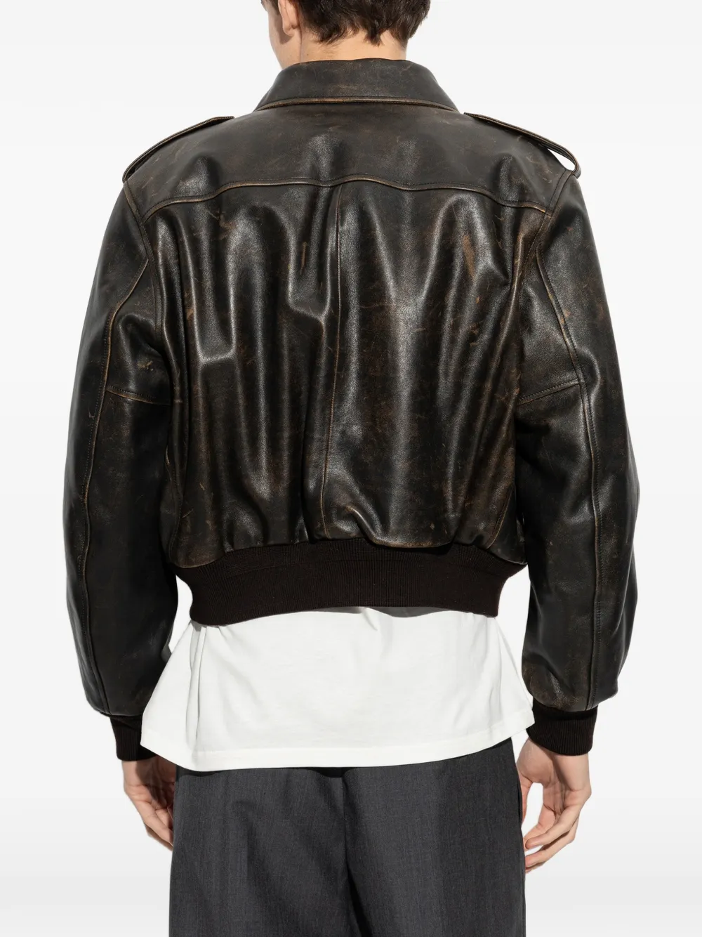 Jil Sander Leren jack Bruin