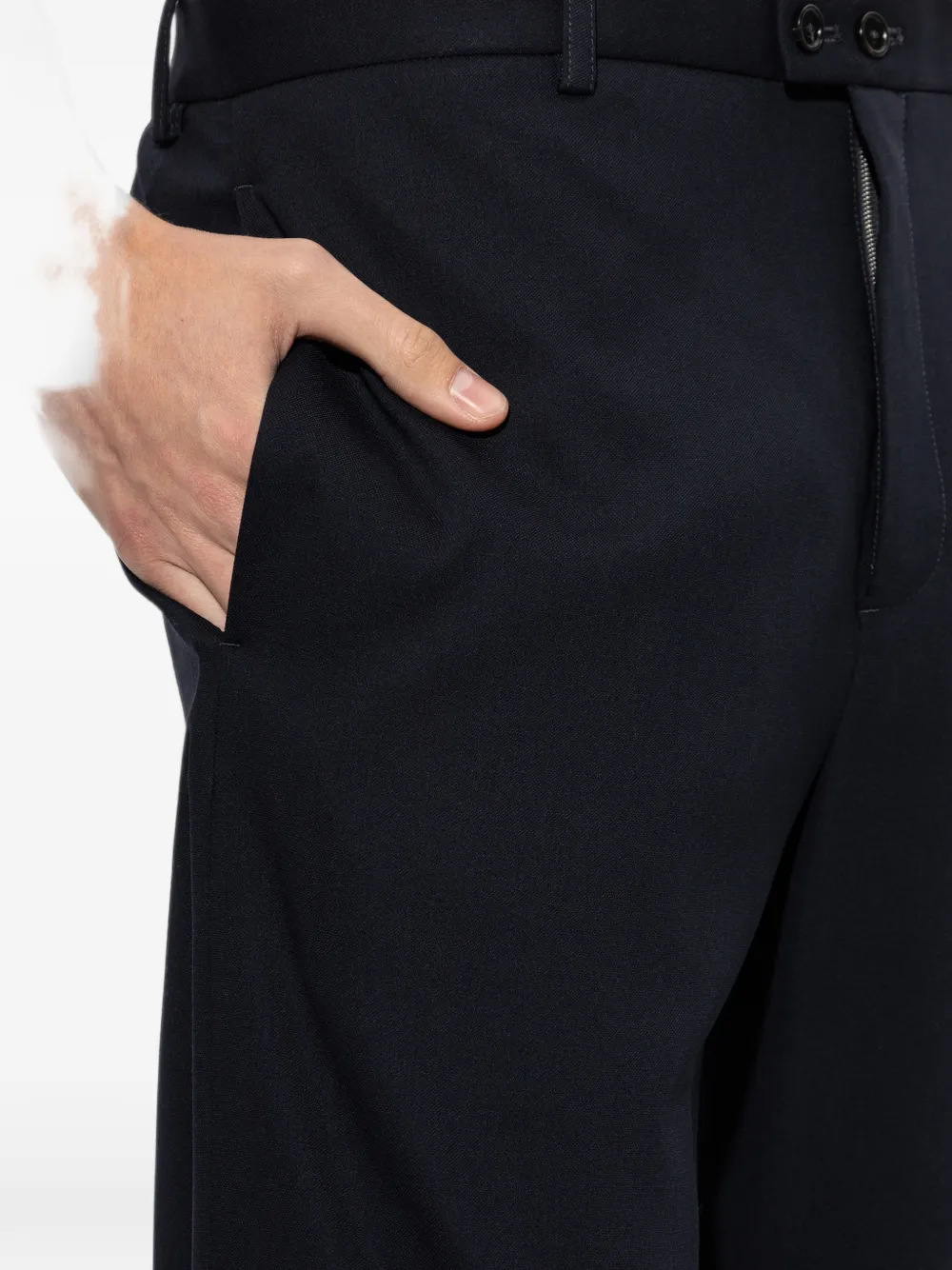Jil Sander pressed-crease tailored trousers Blauw