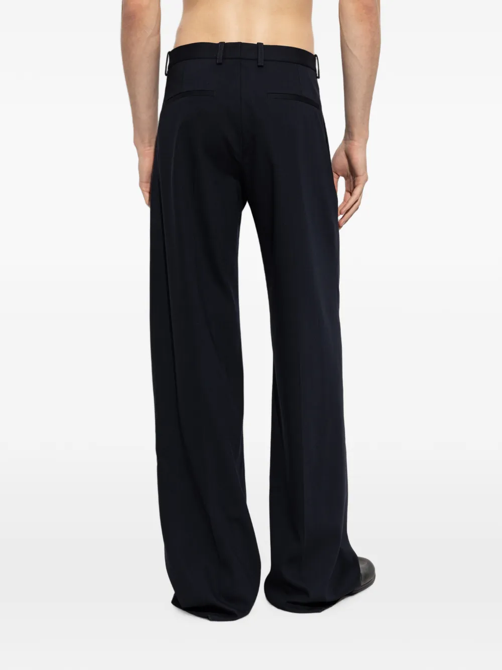 Jil Sander pressed-crease tailored trousers Blauw