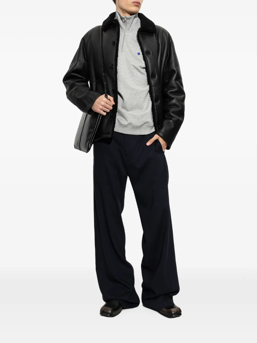 Jil Sander pressed-crease tailored trousers Blauw