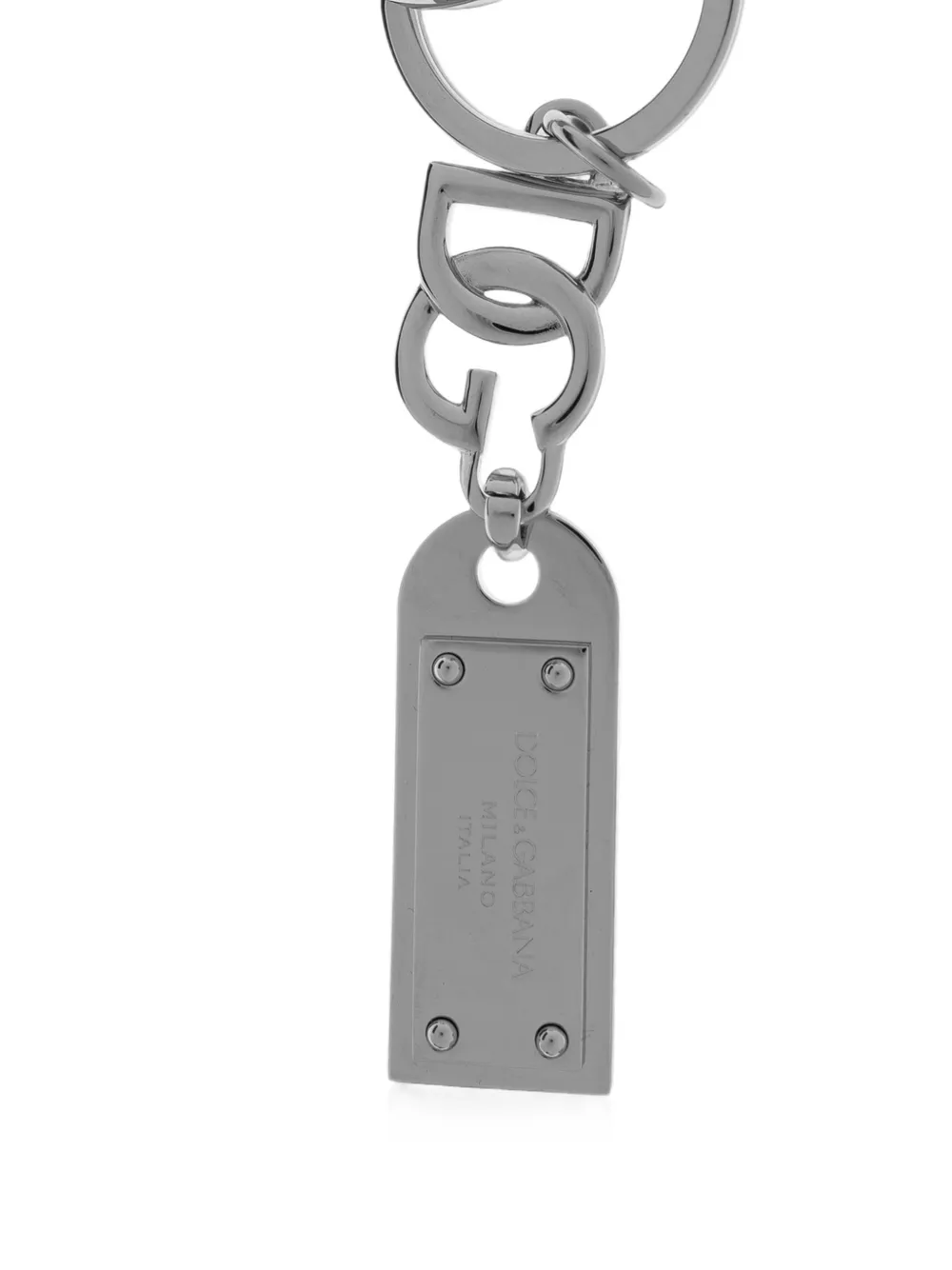 Dolce & Gabbana Sleutelhanger met logo Zilver